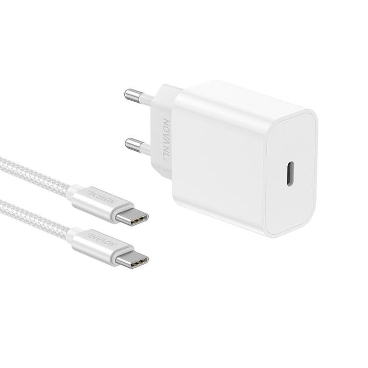 NOVANL ProCharge Plus 25W Snellader + Gevlochten USB-C Kabel - mooiprijsje.nl