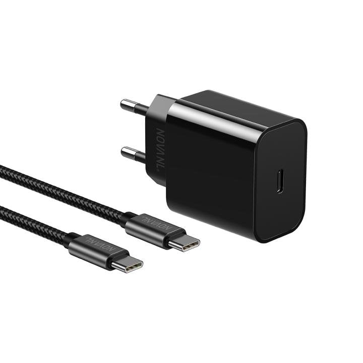 NOVANL ProCharge Plus 25W Snellader + Gevlochten USB-C Kabel - mooiprijsje.nl