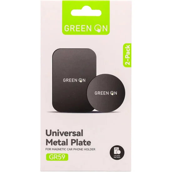 GREEN ON GR59 Universele Metalen Plaat – Rechthoek & Rond (5.8x4cm / 4cm)