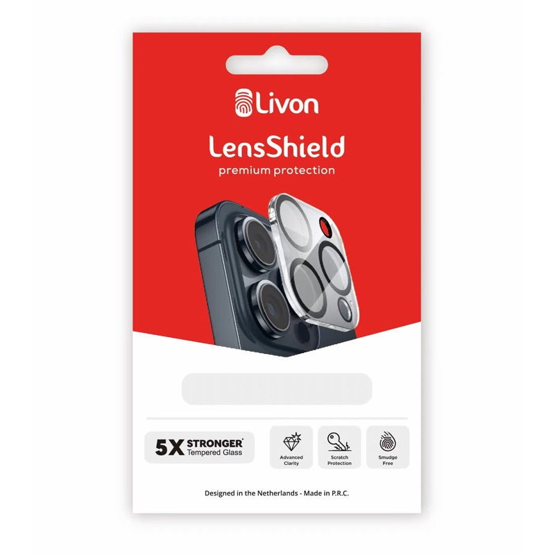 Livon LensShield Camera Glas iPhone 15 Pro / Pro Max – Transparant