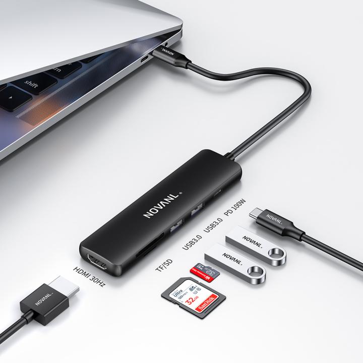 NOVANL Multifunction 6-in-1 HDMI Hub USB-C - mooiprijsje.nl