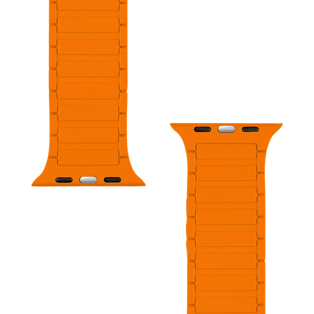 Tactical MagBand – Geschikt voor Apple Watch 42/44/45/49 mm – Grijs-Oranje - mooiprijsje.nl