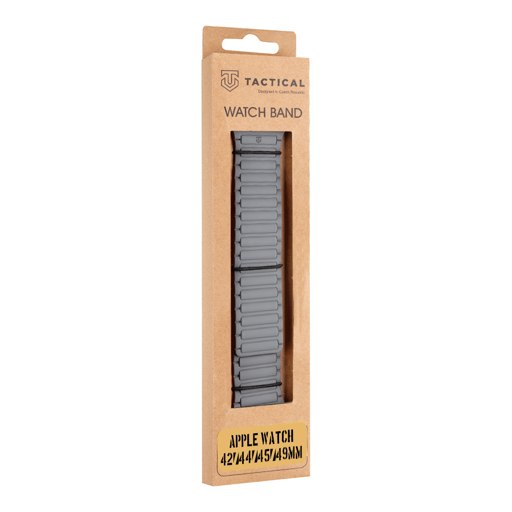 Tactical MagBand – Geschikt voor Apple Watch 42/44/45/49 mm – Grijs-Oranje - mooiprijsje.nl